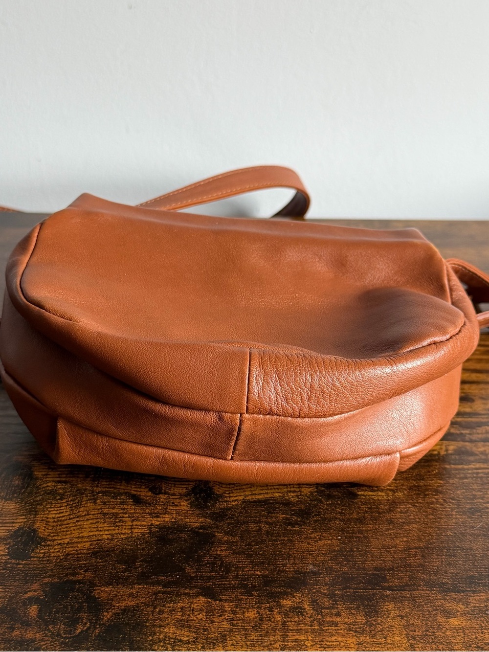 Bruno Rossi Made in Italy Brown Leather Crossbody Handbag Purse Like New - Picture 10 of 12